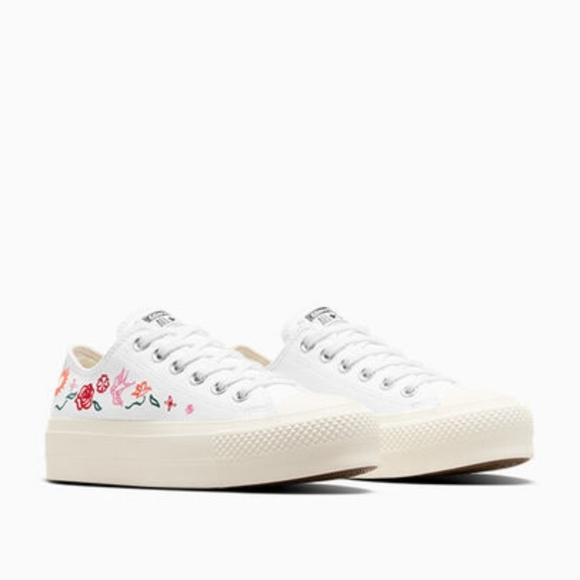 🆕️CHUCK TAYLOR ALL STAR LIFT PLATFORM SUMMER EMBROIDERY SIZE 7 **RUN BIG - Picture 4 of 12